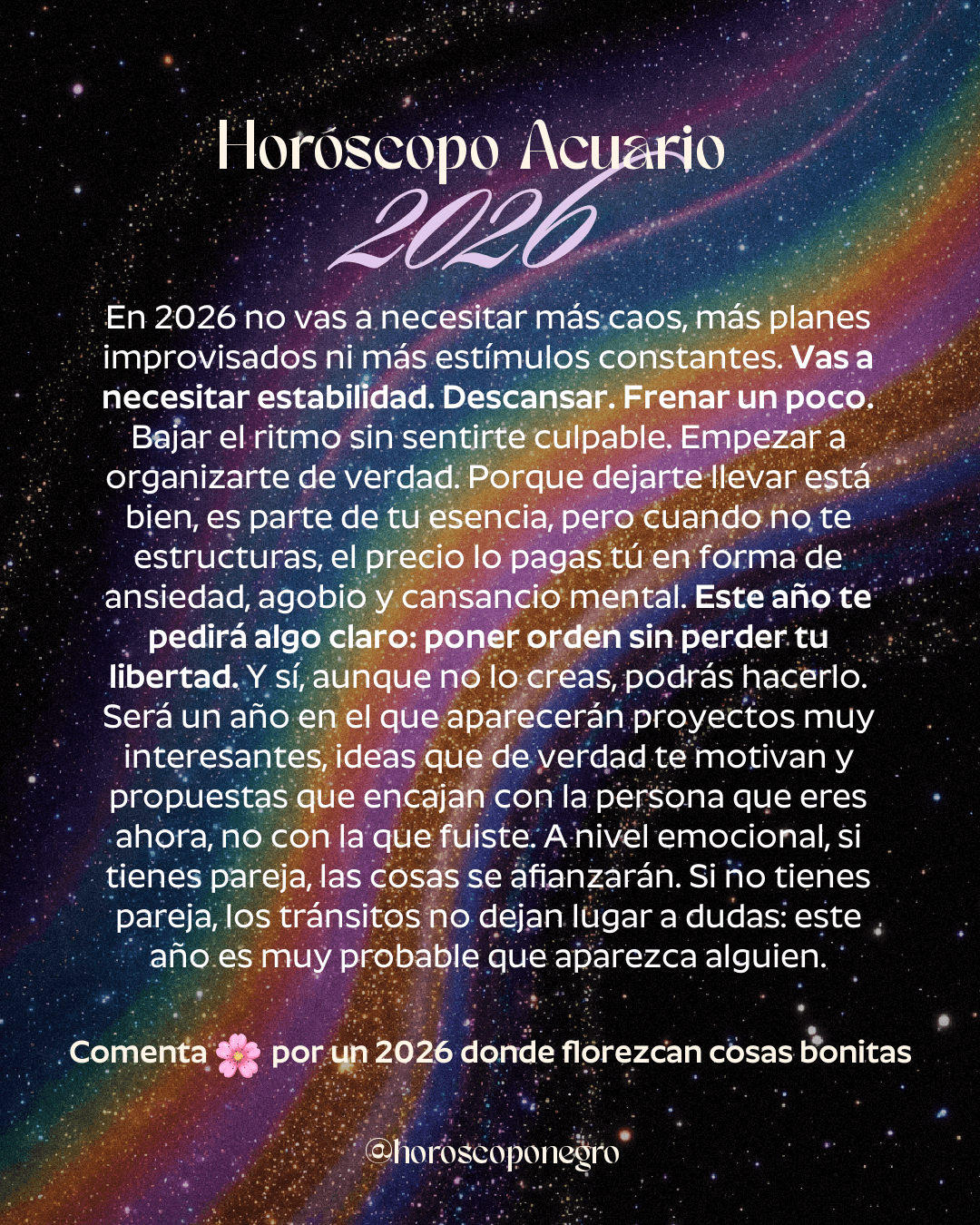 Acuario Horóscopo Negro 2026